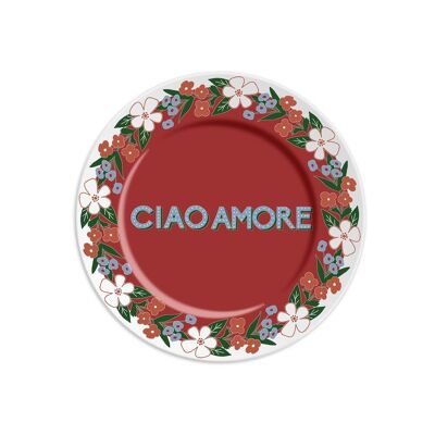 1 assiette diam 16cm avec CIAO AMORE