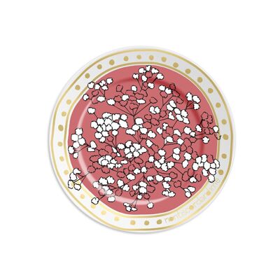 1 assiette diam 16cm avec FORGET ME NOT - rose