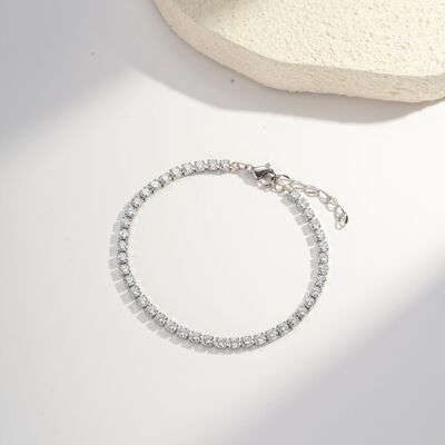 Double Wrap Bracelet Adorned with Sparkling Rhinestones and Charm