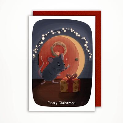 Ratón Tarjeta de Navidad - Un queso sorpresa