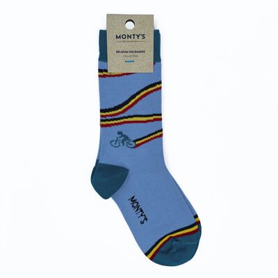 Chaussette de cyclisme enfant Belgique - « Allez LouLou »