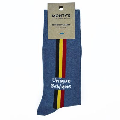 Denim unisex socks - 'Unique Belgique V2'