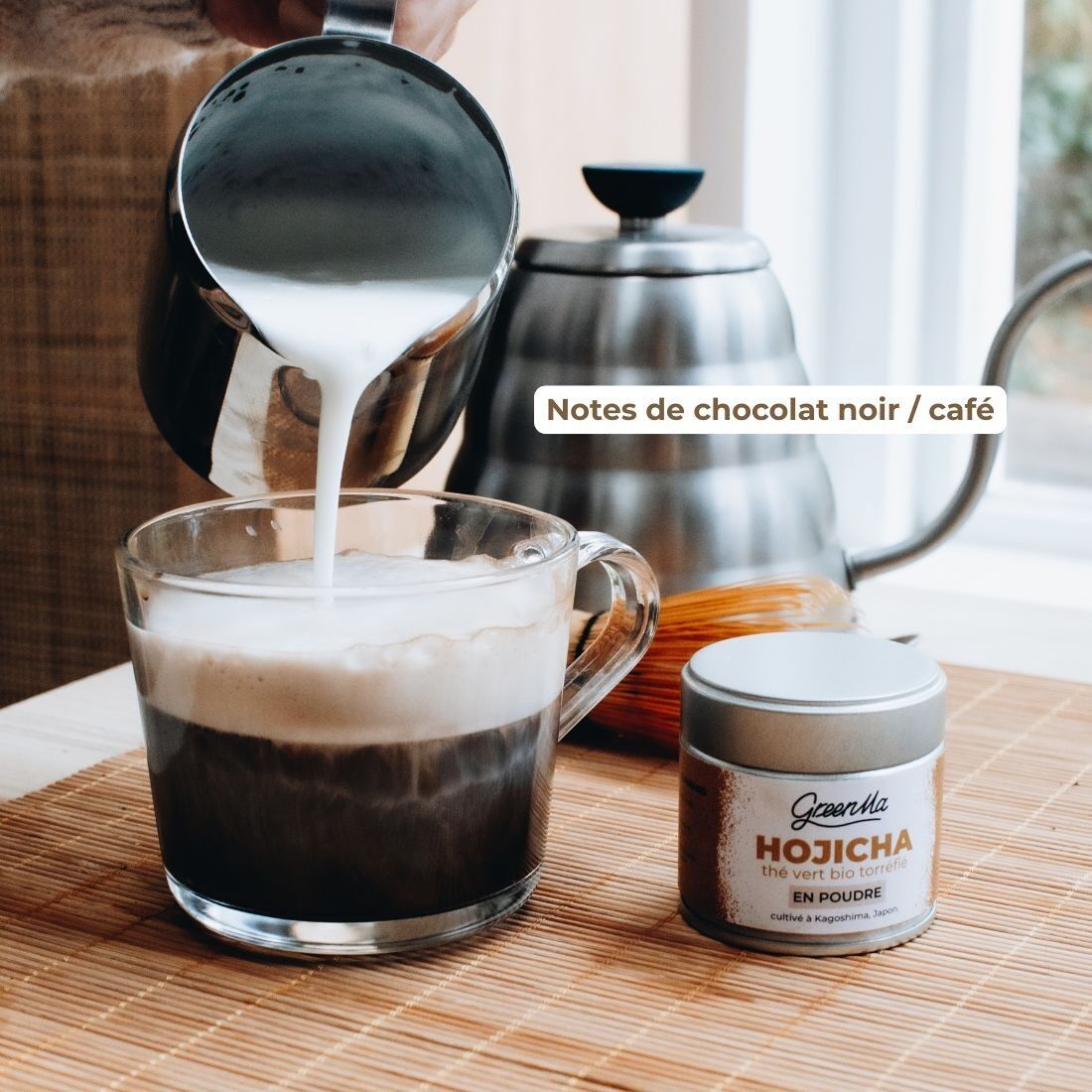HOJICHA POWDER - ORGANIC ROASTED GREEN TEA 30G