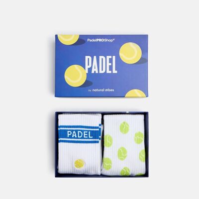 Set regalo di calzini biologici Padel - Confezione da 2 calzini da tennis