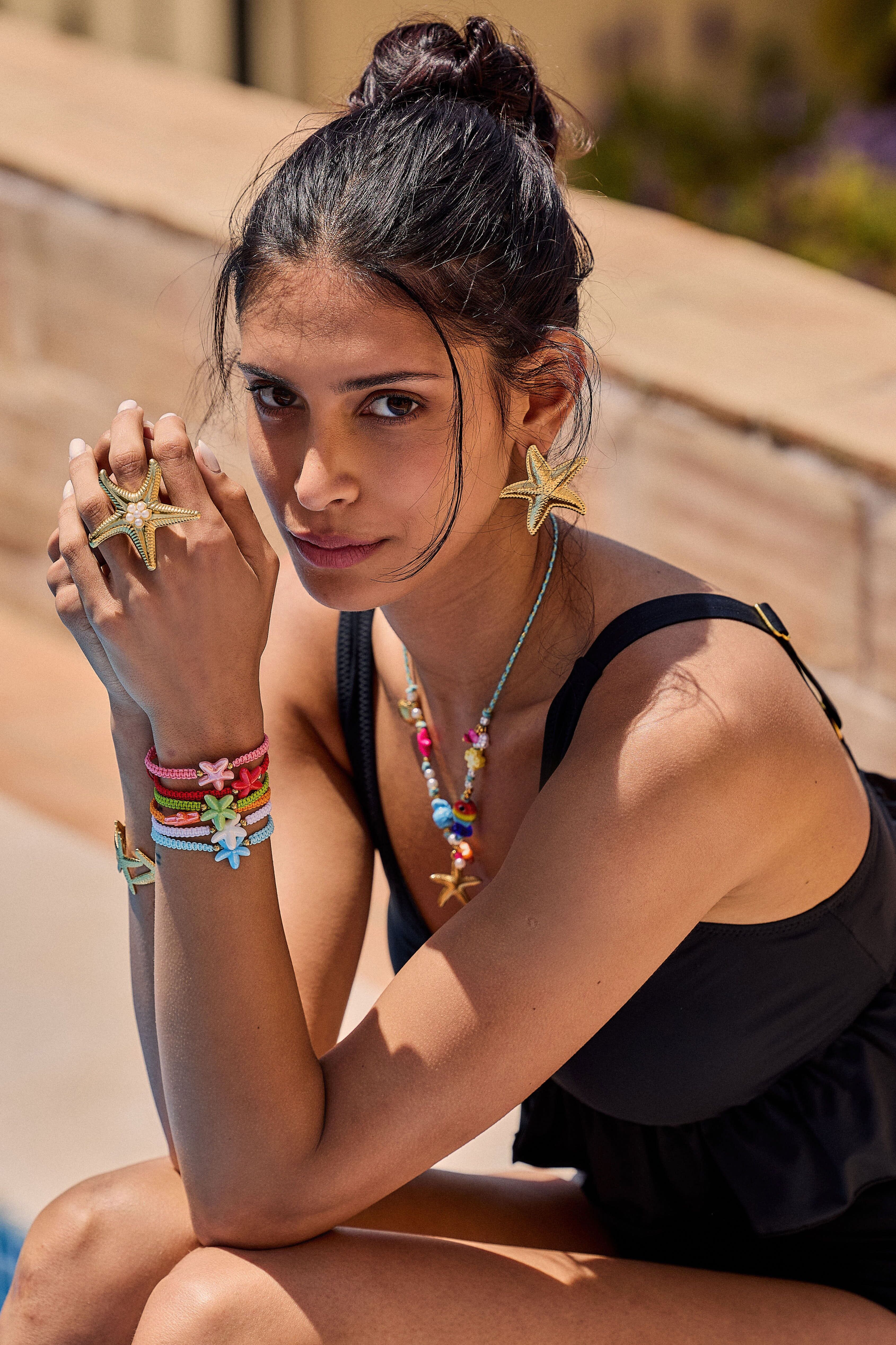 Orecchini a stella marina in oro – Chic e intramontabili in acciaio inossidabile