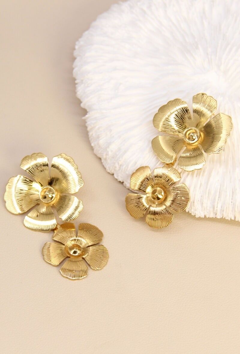 Blumen Ohrringe – Eleganter Edelstahl