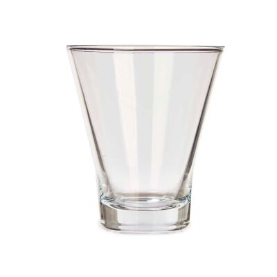 SET 6 VASOS VIDRIO CONICOS CON BASE 200ML Color:Transparente