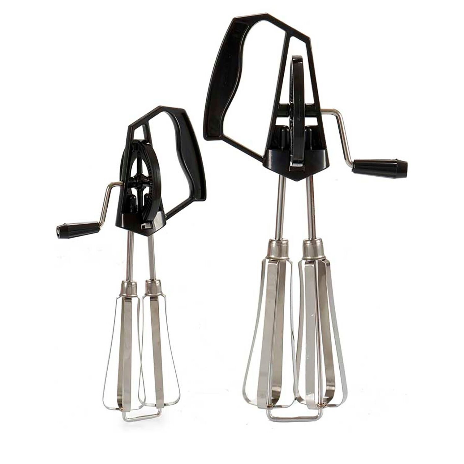 Frusta a due fruste con manico nero Colore: argento