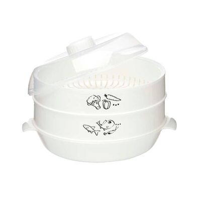 PP MICROWAVE STEAMER 2.4L Color: White