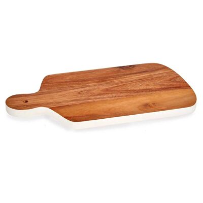 WOODEN CUTTING BOARD WITH WHITE EDGE 34CM Color: Wood