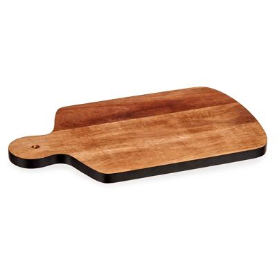 WOODEN CUTTING BOARD WITH BLACK EDGE 34CM Color: Wood