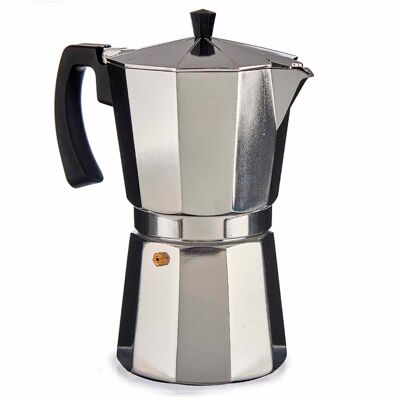 12-CUP ALUMINUM COFFEE POT WITH HANDLE Color: Silver