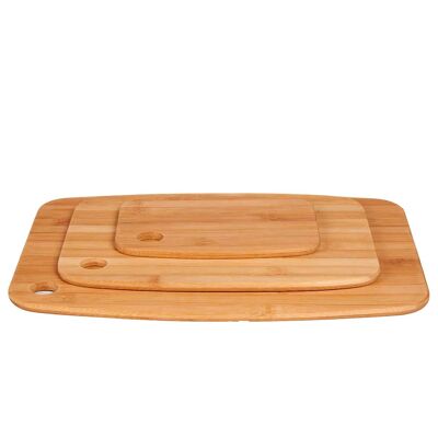 SET OF 3 BAMBOO CUTTING BOARDS Color: Brown