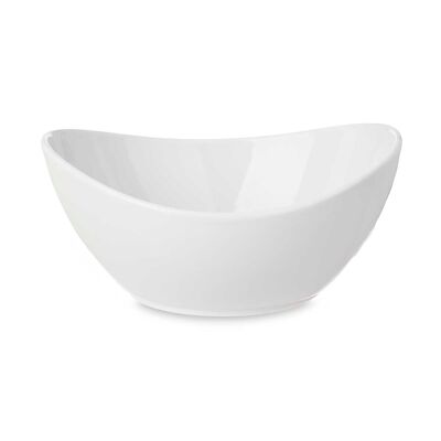 CONFEZIONE DA 4 CIOTOLE OVALI IN PORCELLANA 21 CM Colore: Bianco