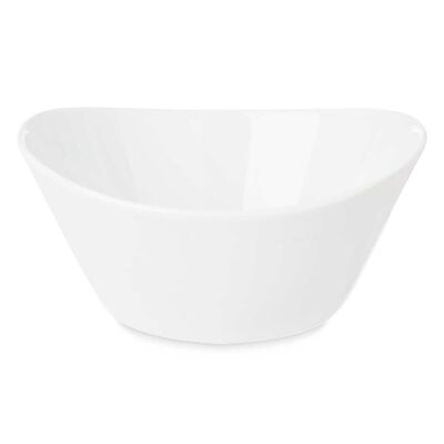PACK OF 3 SHAPED PORCELAIN BOWLS 21 CM Color: White
