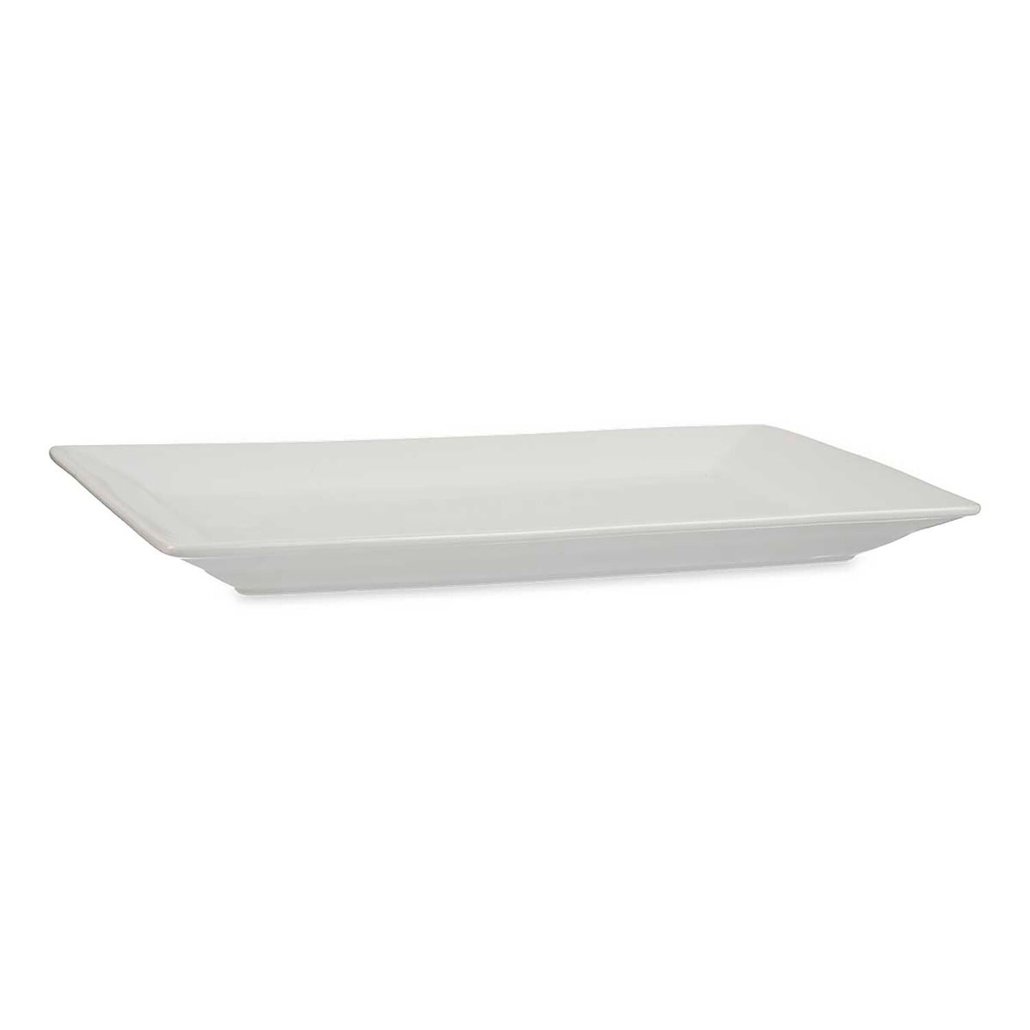 BANDEJA PORCELANA BLANCA RECTANGULAR 36CM Color:Blanco