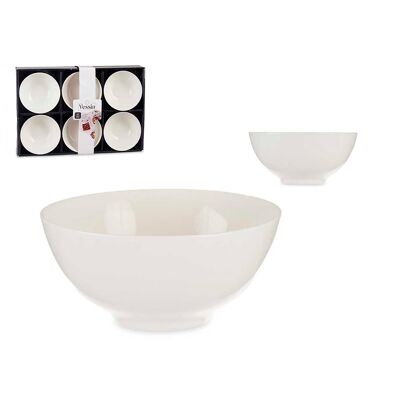 SET 6 CUENCOS PORCELANA BLANCA APERITIVO 10CM Color:Blanco
