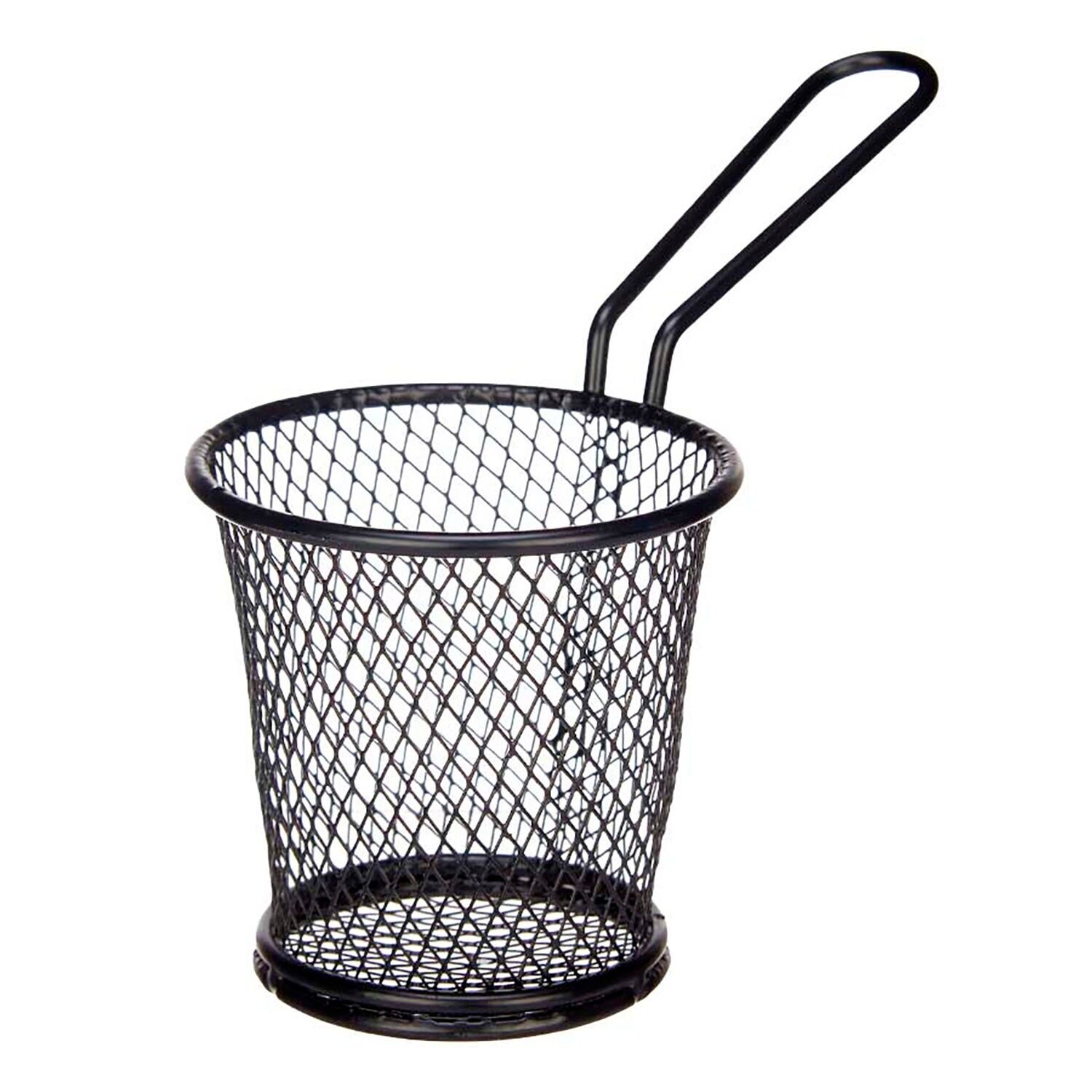 PORTA SNACK ROTONDO NERO CON MANICO Colore: Nero