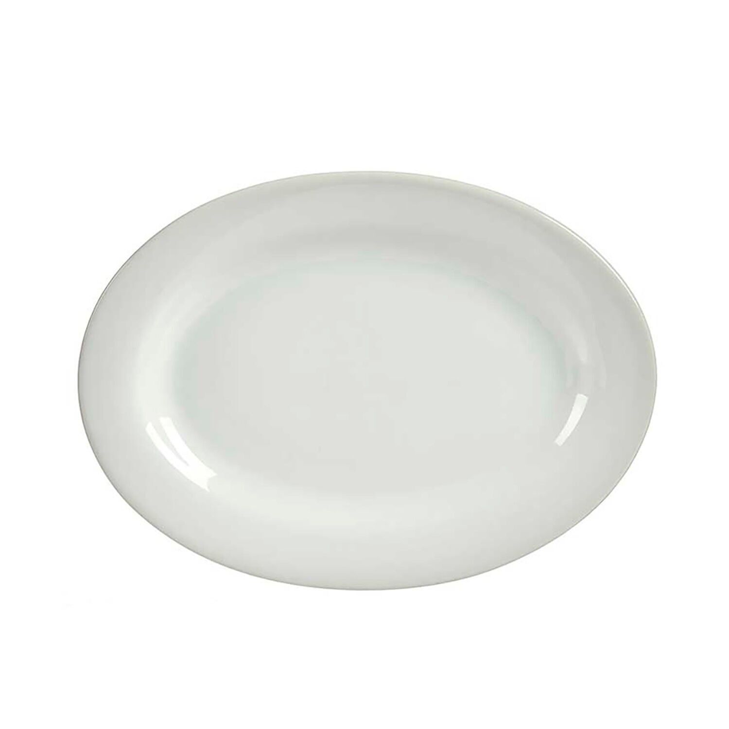 PACK OF 6 WHITE OVAL PLATES Color: White