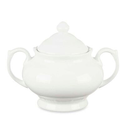 ZUCCHERIERA CON MANICO E COPERCHIO BIANCA 450 ML Colore: Bianco