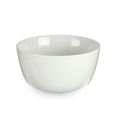 Round white porcelain bowl with 900ml capacity.Color: White
