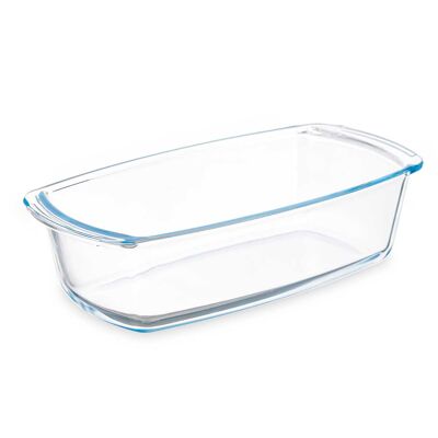 Plateau rectangulaire en borosilicate avec poignées, 1600 ml Couleur : Transparent