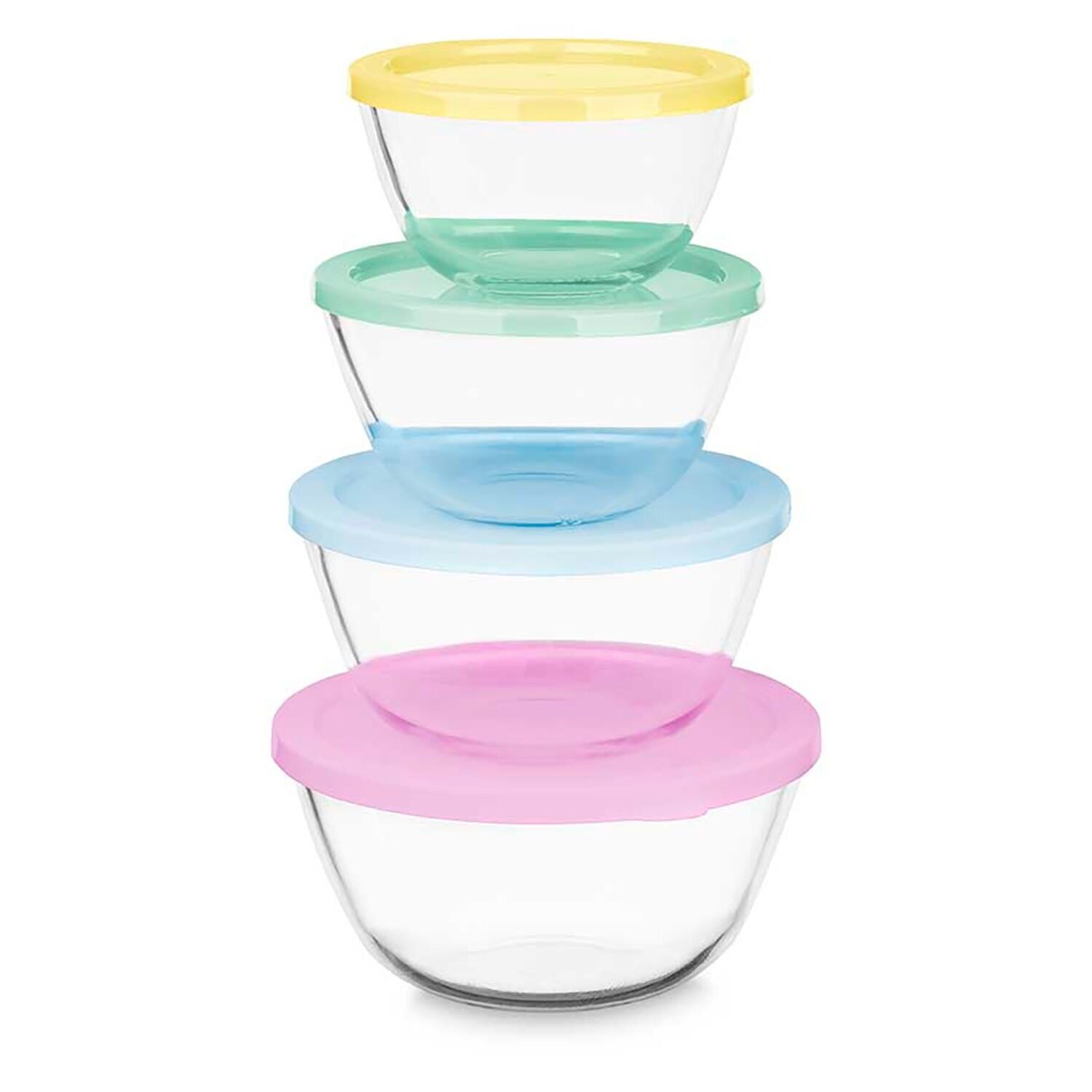 SET OF 4 BOROSIL RED LUNCH BOXES 800/1000/1600/2100ML Color: Multicolor