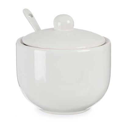 SUCRIER BLANC AVEC CUILLÈRE Couleur : Blanc