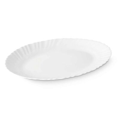 LOT DE 2 PLATEAUX OPALE CLASSIQUES 34CM Couleur : Blanc