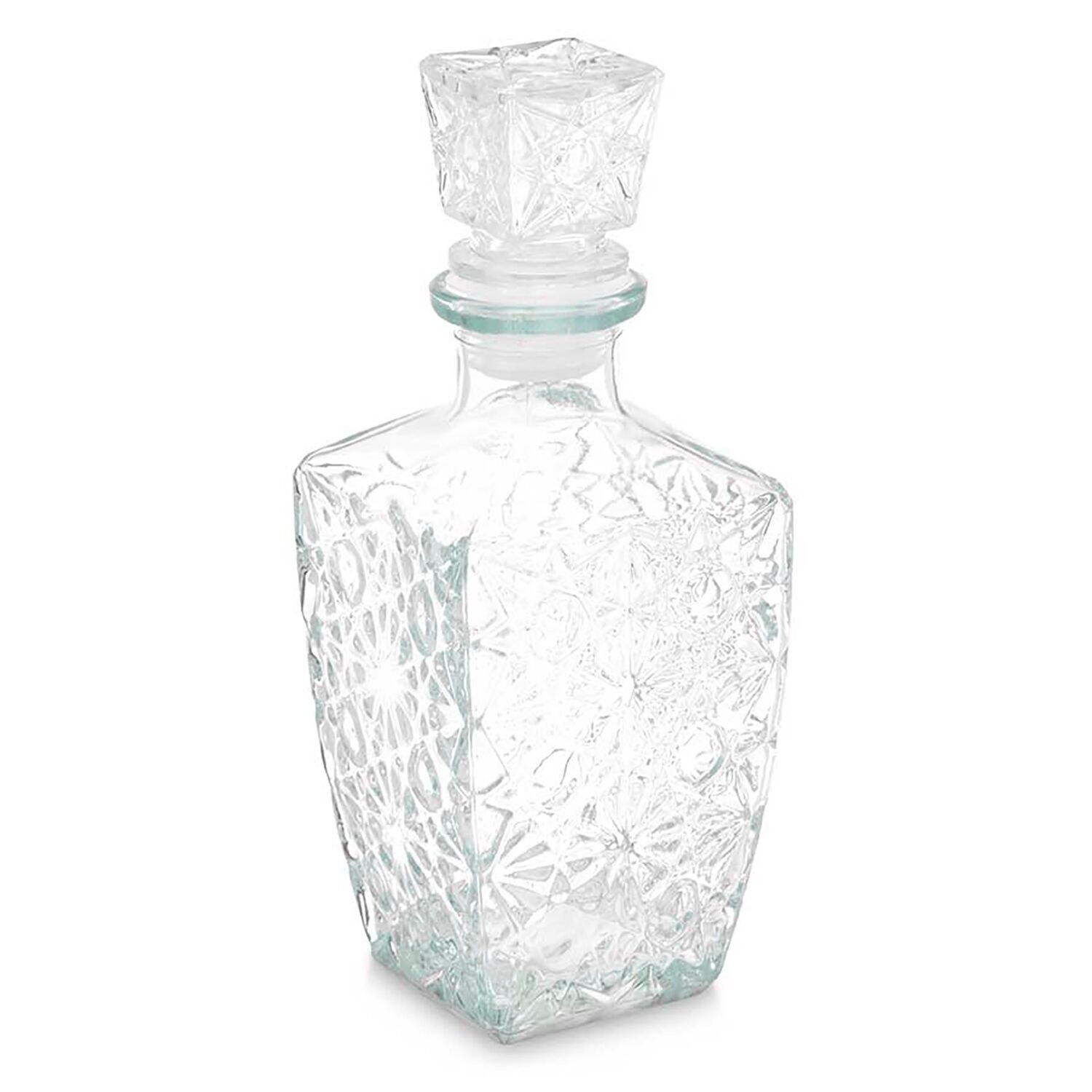 Schnapsflasche mit Sternmotiv, 450 ml, Farbe: Transparent