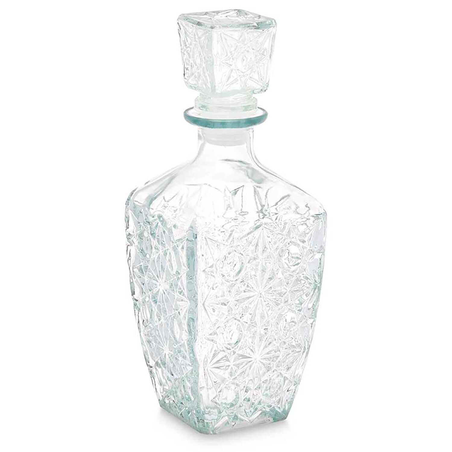Schnapsflasche mit Sternmotiv, 900 ml, Farbe: Transparent
