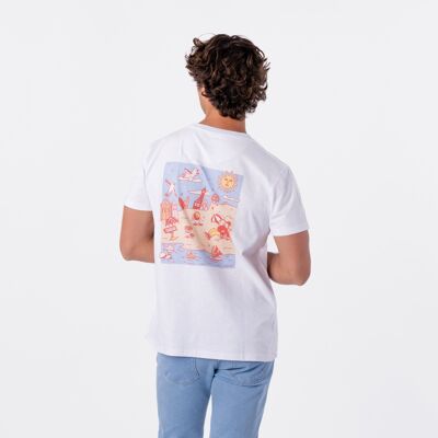 JEANNE x BILLYBELT white printed back t-shirt