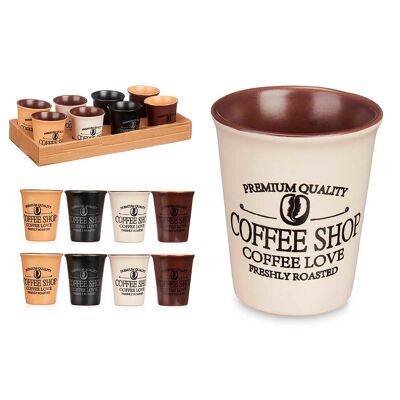 PACK OF 8 COFFEE GLASSES 120 ML ASSORTED 4 COLORS Color: Multicolor
