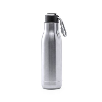 Double-walled thermal bottle, hot/cold, stainless steel, 830 ml. Color: Silver
