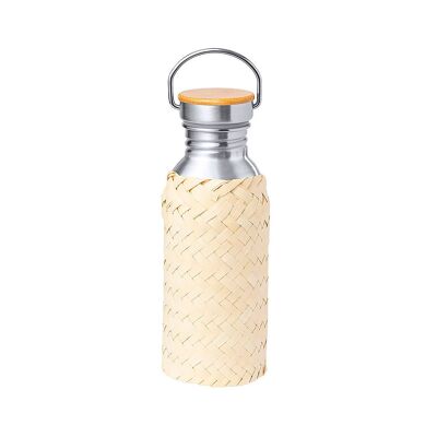 600 ml bottle.Aluminum with Straw Cover Color: Silver