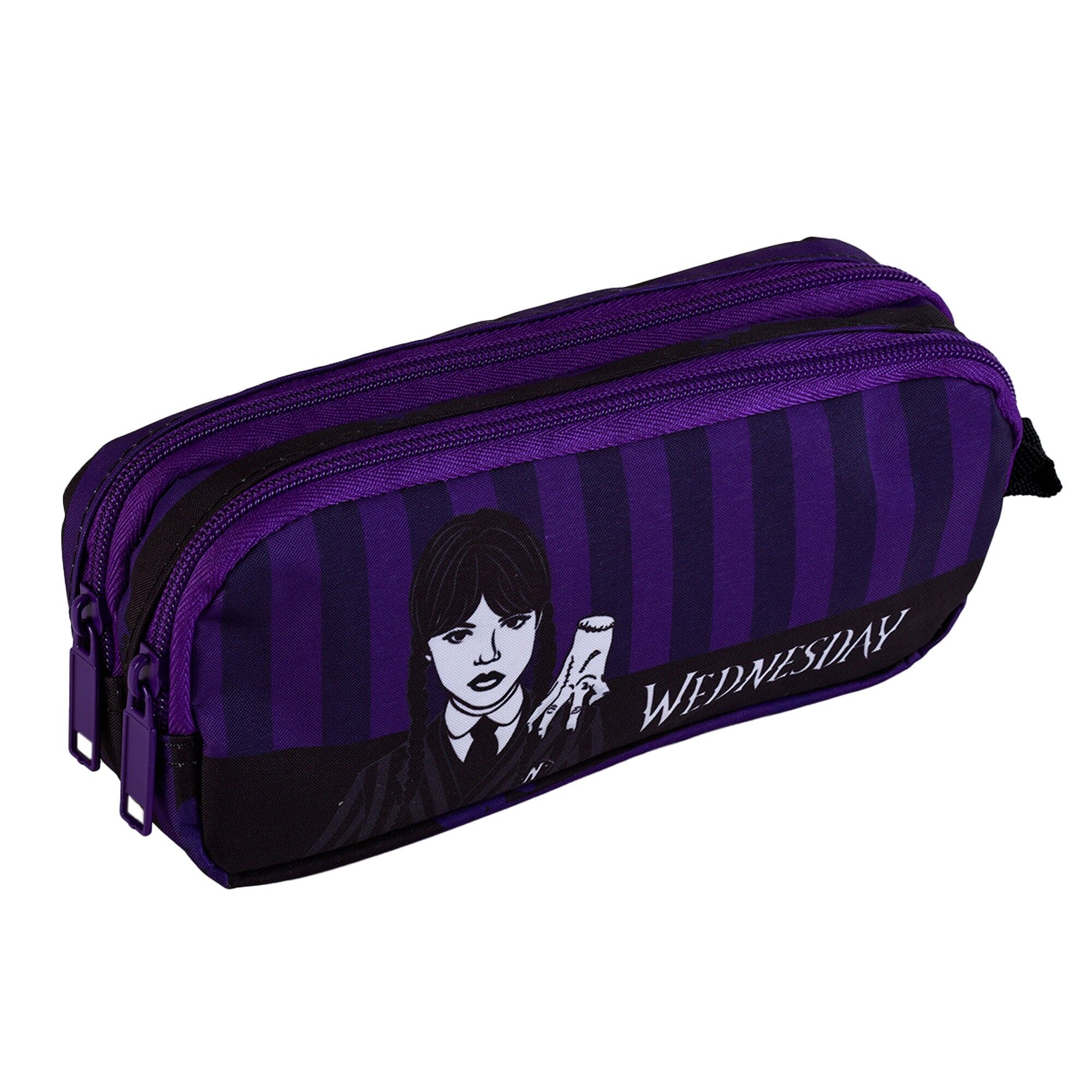 Mittwoch: Addams und Enid Gamer Case. Vollständig gefüttertes und personalisiertes Interieur. Farbe: Schwarz