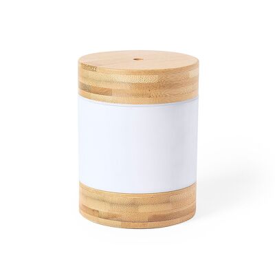 Nature bamboo humidifier with LED lights. 2 Light Positions, Fixed and Flashing. 250 ml. 1 Steam Position.USB connection Color: Wood