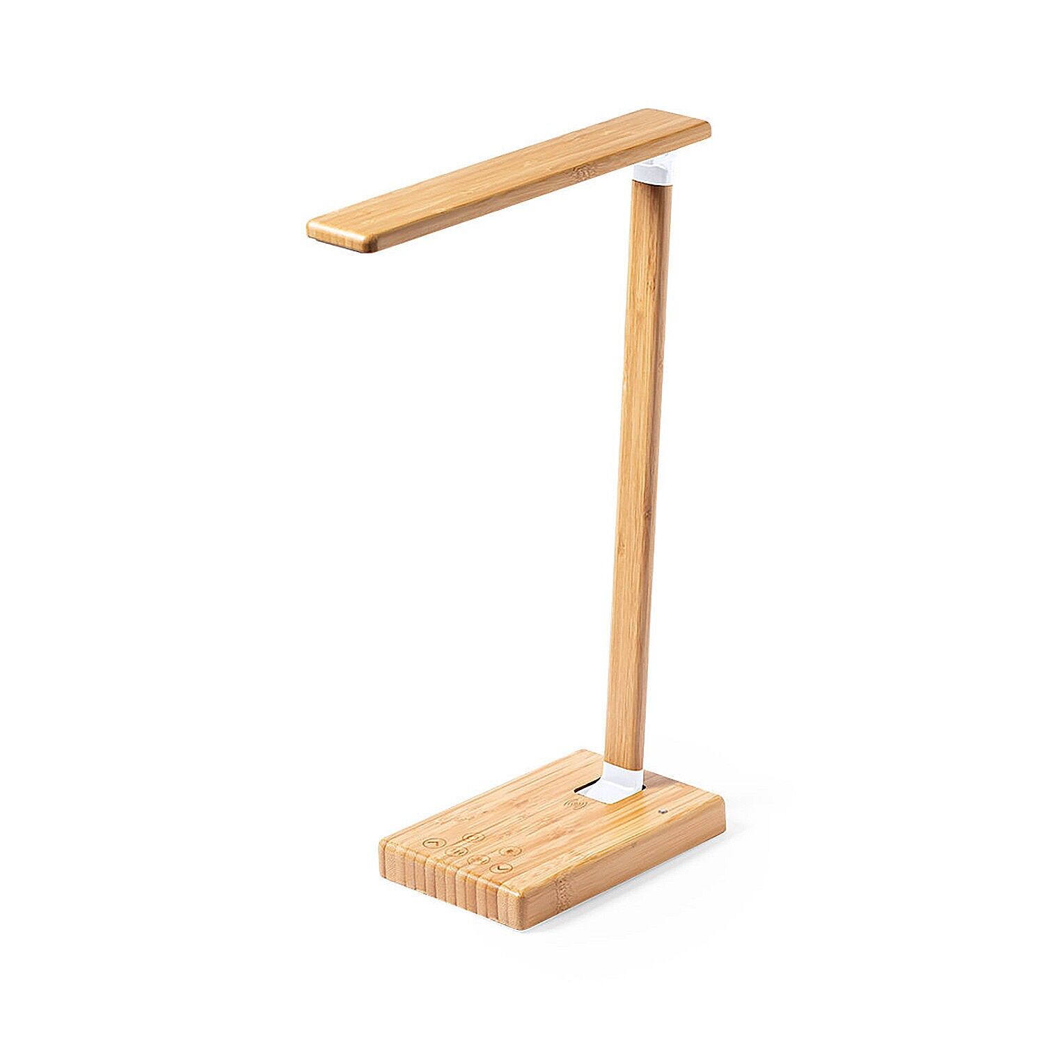 Natur Bambus-Ladelampe mit 25 LEDs. Klappbar. 3 Lichtpositionen. Einstellbare Lichtintensität. USB-Anschluss. Kabellos 10 W.USB-Ausgangsfarbe: Holz