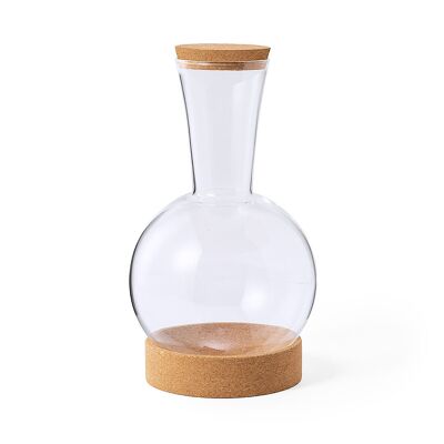 Decanter Nature in borosilicato e sughero 1,7 L Colore: Trasparente