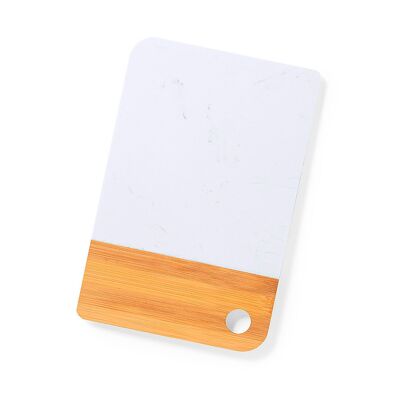 Nature bamboo and marble cutting board Color: Wood