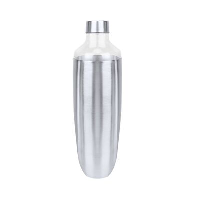 850 ml borosilicate bottle with stainless steel sleeve and cap. Color: Silver.
