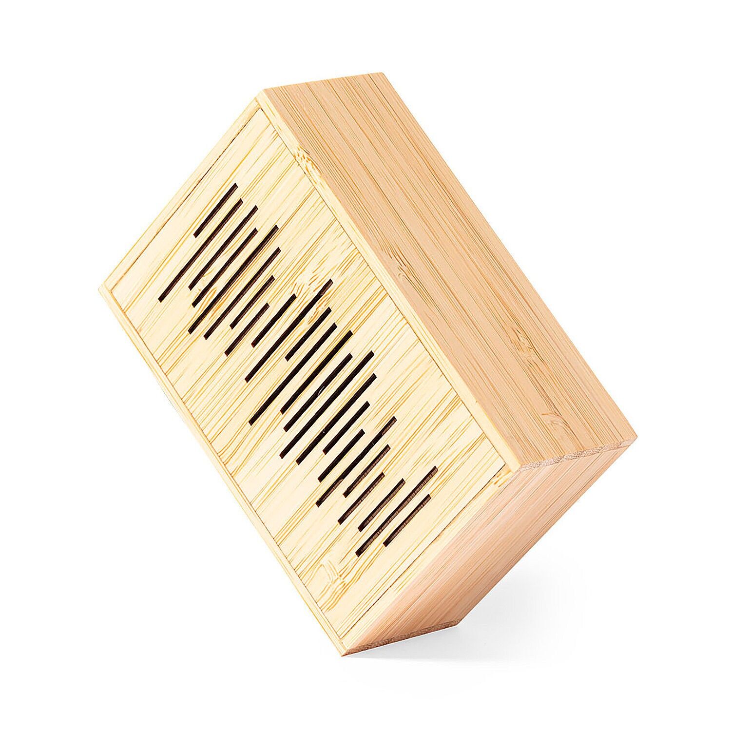 Altoparlante con ricarica solare. natura bambù bluetooth. Potenza sonora 3W.Batteria da 400 mAh Colore: Legno