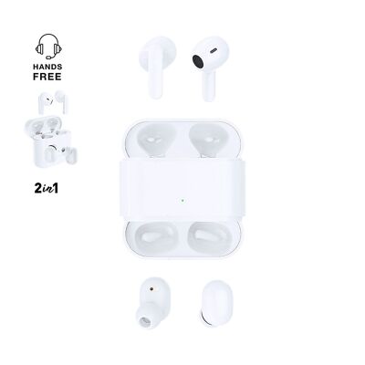 Cuffie Bluetooth.Batteria da 35 mAh/Base di ricarica da 300 mAh Colore: Bianco