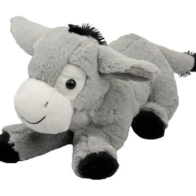 Burro acostado 35 cm gris