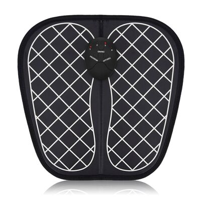 Portable EMS foot stimulator, with rechargeable battery. Massager to improve foot circulation.Color: Black