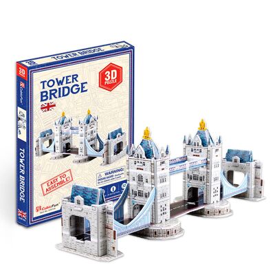 Puzle 3D torre de puente de Londres 11x7,5x32,5 cm. Color:Multicolor