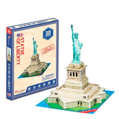 Puzle 3D estatua de la Libertad 14x16x19 cm. Color:Multicolor