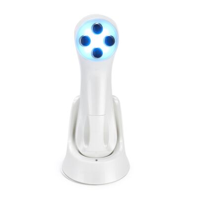 Multifunctional beauty system for skin care, LED light treatment, RF and massager.Color: White