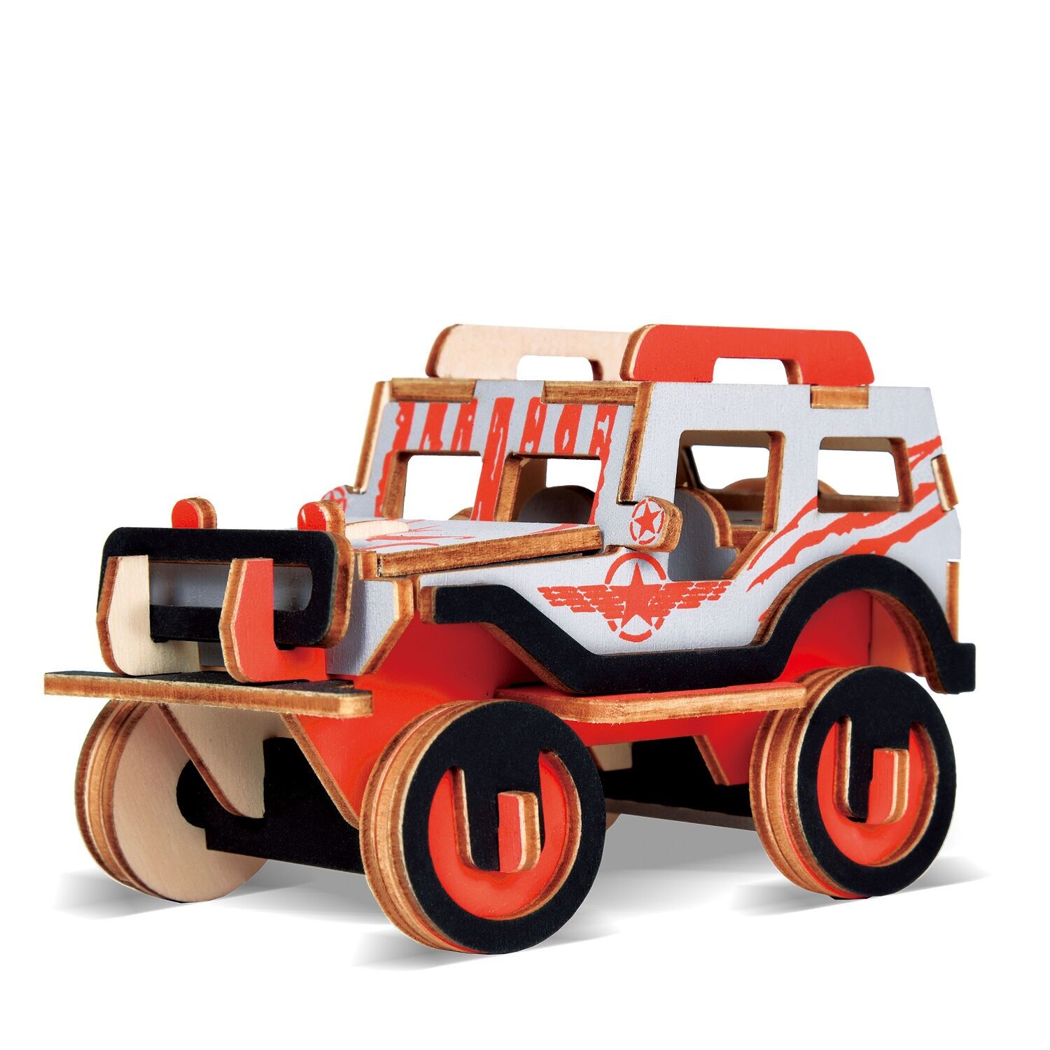 3D-Holzpuzzle All-Terrain Willy 40 Teile. 12,1 x 7,5 x 7,7 cm. Farbe: Mehrfarbig