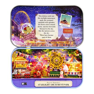 Modèle 3D de Starlight Playground dans une boîte souvenir 4,3x16,4x2,6 cm. Couleur : Multicolore